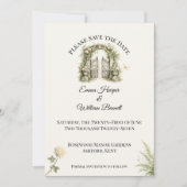 Luxury Secret Garden Wedding Save The Date (Voorkant)
