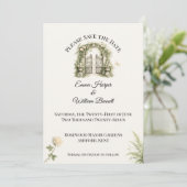 Luxury Secret Garden Wedding Save The Date (Staand voorkant)