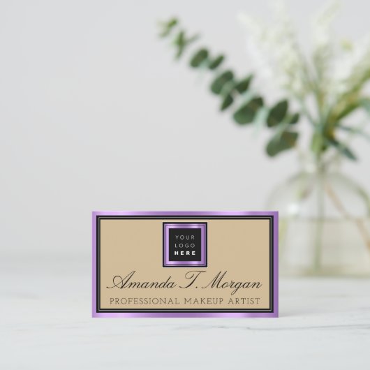 Luxury Services Interior Event Wedding Paars Visitekaartje (Staand voorkant)