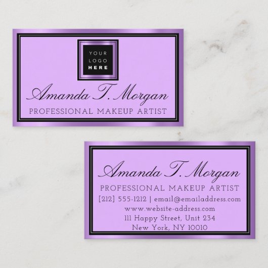 Luxury Services Interior Event Wedding Paars Visitekaartje (Voorkant / Achterkant)