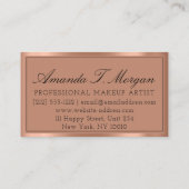 Luxury Services Wedding Event Production Copper Visitekaartje (Achterkant)