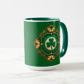 Luxury Shamrock St Patrick’s Day Shirt – caneca Mok (Voorkant rechts)