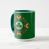 Luxury Shamrock St Patrick’s Day Shirt – caneca Mok (Voorkant links)
