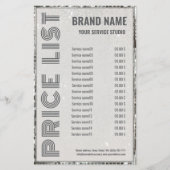 Luxury Shimmer Beauty Salon Price List Flyer (Voorkant)