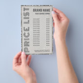 Luxury Shimmer Beauty Salon Price List Flyer (Hand)