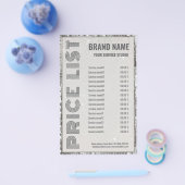 Luxury Shimmer Beauty Salon Price List Flyer (Enkel)