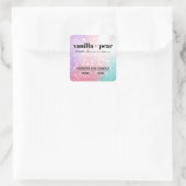 Luxury Shimmer Pastel Pink Blue Soy Candle Labels (Tas)