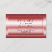 Luxury Shimmery Red met Diamonds Chic en Stijlvol Visitekaartje (Achterkant)