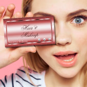 Luxury Shimmery Red met Diamonds Noble en Modern Visitekaartje