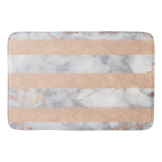 Luxury Shiny Glitter Stripes Ombre Marble Badmat (Voorkant)