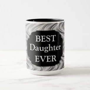 Luxury Silver "Best Daughter Ever"-ontwerp Mok