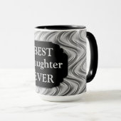 Luxury Silver "Best Daughter Ever"-ontwerp Mok (Voorkant rechts)