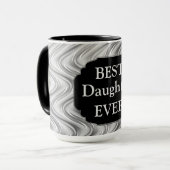 Luxury Silver "Best Daughter Ever"-ontwerp Mok (Voorkant links)