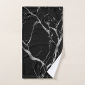 Luxury Silver Black Marble past aan Bad Handdoek (Handdoek)