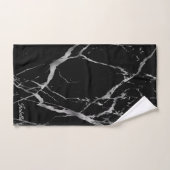Luxury Silver Black Marble past aan Bad Handdoek (Handdoek)