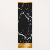 Luxury Silver Black Marble past aan Yogamat (Voorkant)