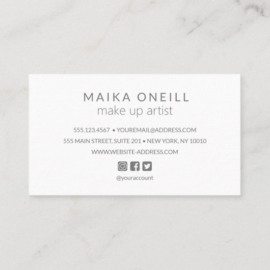 Luxury Silver Bokeh glitter social media Visitekaartje (Achterkant)