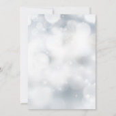 Luxury Silver Bokeh Light Chic Engagement Party Kaart (Achterkant)