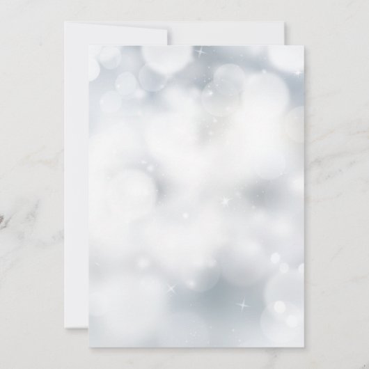 Luxury Silver Bokeh Light Chic Engagement Party Kaart (Achterkant)