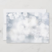 Luxury Silver Bokeh Light Chic Wedding Kaart (Achterkant)
