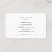 Luxury Silver bokeh wellness massage yoga Visitekaartje (Achterkant)