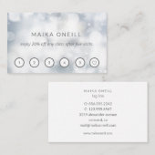 Luxury Silver bokeh wellness massage yoga Visitekaartje (Voorkant / Achterkant)