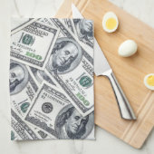 Luxury Silver Dollars Interior Marble Glitter Sho Theedoek (Quarter Fold)