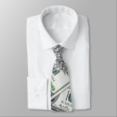 Luxury Silver Dollars Marble Glitter Stropdas (Gebonden)