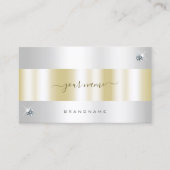 Luxury Silver en Gold met Tiny Diamond Graphic Visitekaartje (Voorkant)