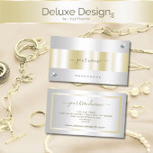 Luxury Silver en Gold met Tiny Diamond Graphic Visitekaartje