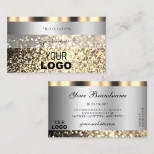 Luxury Silver en Gold Sparking Glitter met Logo Visitekaartje