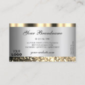 Luxury Silver en Gold Sparking Glitter met Logo Visitekaartje (Achterkant)