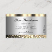 Luxury Silver en Gold Sparking Glitter Shimmery Visitekaartje (Achterkant)