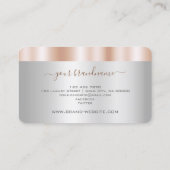 Luxury Silver en Roos Gold Effect Professional Visitekaartje (Achterkant)