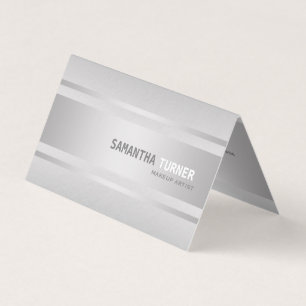 Luxury Silver Faux Textured Professional Visitekaartje