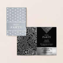 Luxury Silver Foil Black kerstparty