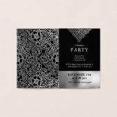 Luxury Silver Foil Black kerstparty Folie Kaarten (Binnen)
