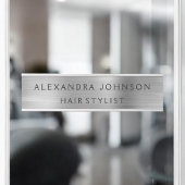 Luxury Silver Foil Modern Business Deurbordje