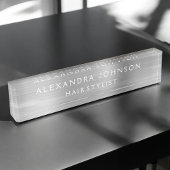 Luxury Silver Foil Modern Naambordje