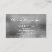 Luxury Silver Foil Professional Visitekaartje (Achterkant)
