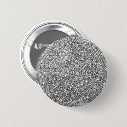 Luxury Silver Glitter Button (Voorkant /achterkant)