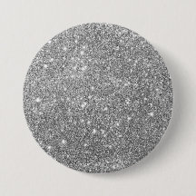 Luxury Silver Glitter Button