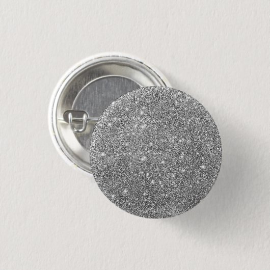 Luxury Silver Glitter Button (Voorkant /achterkant)