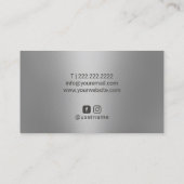 Luxury Silver Glitter drukt moderne schoonheidssal Visitekaartje (Achterkant)