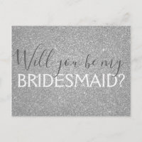 Luxury Silver Glitter en Sparkle Bridesmaid