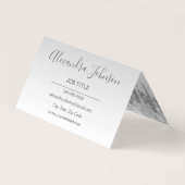 Luxury Silver Glitter en Sparkle Visitekaartje (Achterkant)