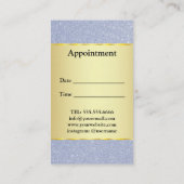 Luxury Silver Glitter Hair Stylist Benoeming Visitekaartje (Achterkant)