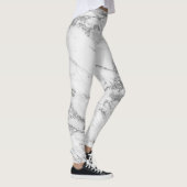 Luxury Silver Glitter Marble Add Text Leggings (Rechts)