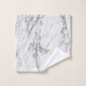 Luxury Silver Glitter Marble Customize Bad Handdoek (Wasdoekje)