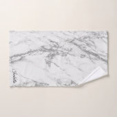 Luxury Silver Glitter Marble Customize Bad Handdoek (Handdoek)